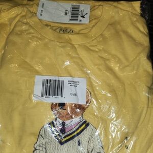 Polo by Ralph Lauren Yellow Bear Graphic Kids T-Shirt